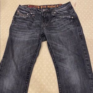 Rock Revival Size 34 x 32 jeans (distressed gray)